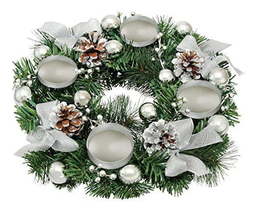 Portavelas Artificial Widget Pinecone Holiday