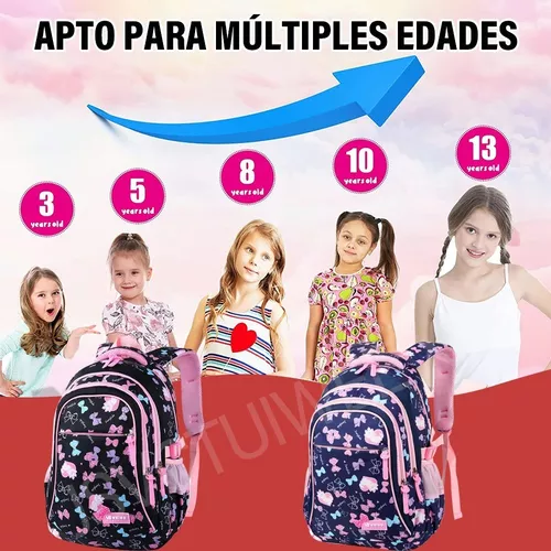 Mochila Escolar Niña Moderna Juvenil Premium, Camuflaje Gran Capacidad, Mochila  Escolar Impermeable, Mochila Con Almuerzo Y Bolsa Para Lápices , 3pcs