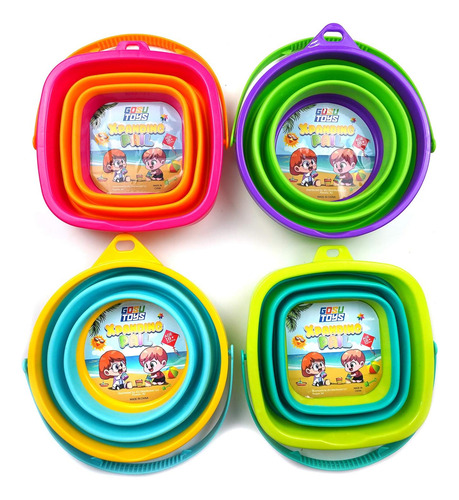 Gosu Toys Cubo De Arena Plegable Cubo De Arena Expandible...