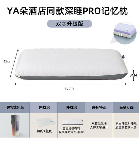 70* 42* 8 Cm - Almofada De Dormir Profunda Ya Duo R-90 Lavan