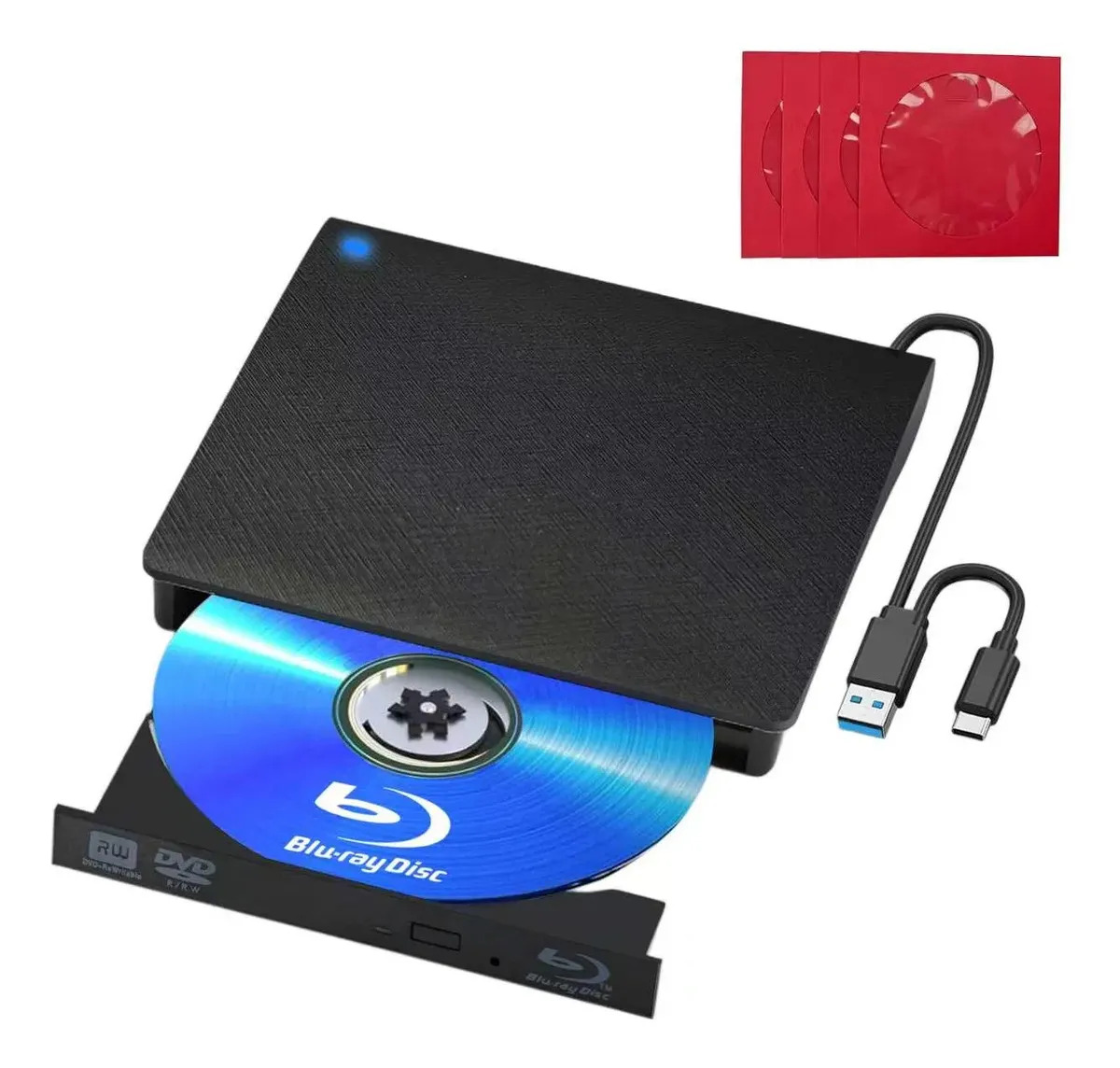 Grabadora De Dvd Blu-ray Portátil Externa De Alta Velocidad