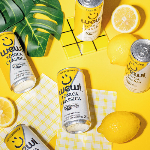 Água Tônica Clássica Orgânica Wewi Pack Com 6 Latas 269ml