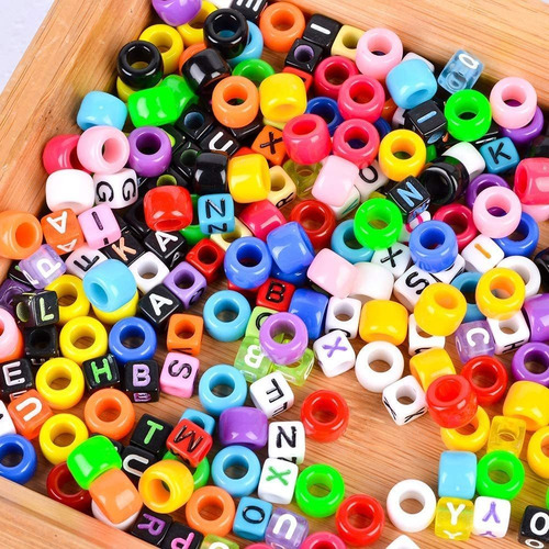 1000 Piezas Cuentas De Letras Cuentas De Poni Para Hacer Joy