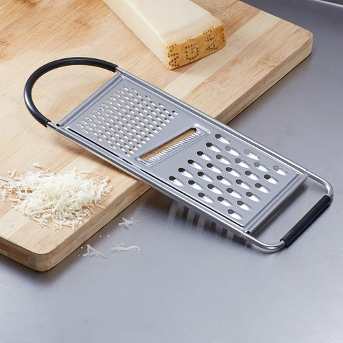 Rallador De Queso Rectangular De Acero Inoxidable Con Mango
