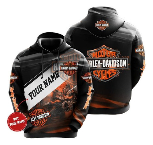 Ty Sudadera Con Capucha Unisex Harley Davidson Personalize 3