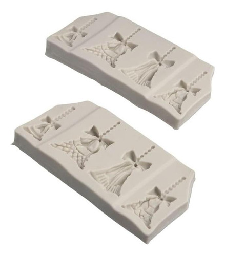 2 Pcs Bell De Navidad Molde De Silicona Molde De Fondant De