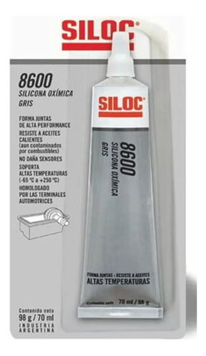 Forma Juntas Motor Sellador  Siloc 8600 Gris 98 G Silicona 