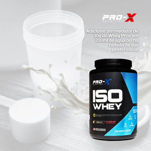 Kit Creatina 300g + Whey Protein Isolado Prox Nutrition 900g Sabor Chocolate