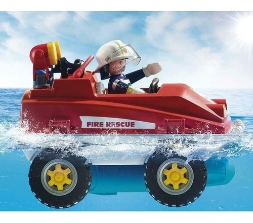 Playmobil 9503 Bomberos Contra Incendios Con Motor Submarino