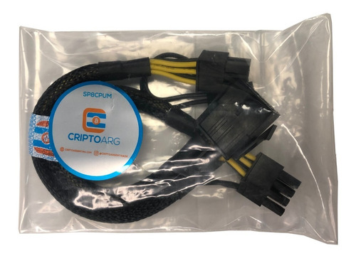 Imagen 2 de 4 de Splitter Mallado Cpu 8 Pines A Pci-e 2x8 Pines (6+2) Oferta!