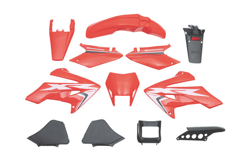 Kit Plasticos Completo Honda Xr250 Tornado 12 Pzas Rojo Mtc