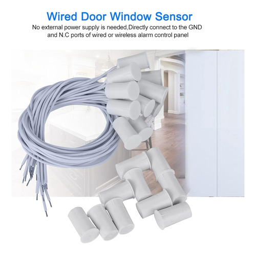 Sensor De Ventana De Puerta Con Cable, Interruptor De Puerta