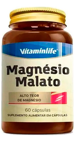 Dimalato de magnesio 800 mg, 60 cápsulas, sabor Vitaminlife sin sabor