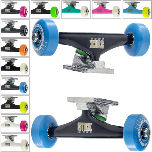 Kit Para Skate Truck Stick 139mm Roda 53 Mm Abc 01 