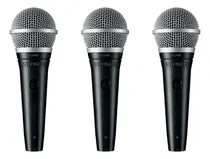 Comprar Kit 3 Micrófonos Shure Pga48-xlr Dinámicos Vocal Cardioides