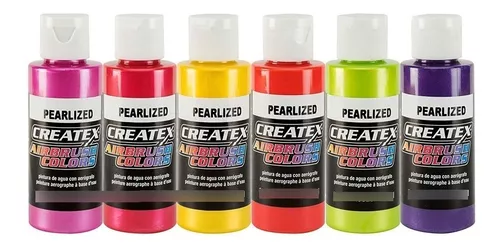 Pinturas Para Aerografo Createx Set De 6 Colores.