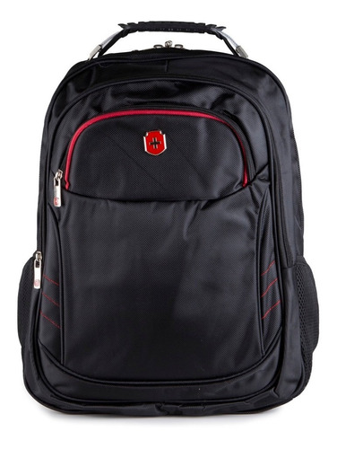 Mochila Para Notebook Swissland Sl04004 Preto Com Vermelho Desenho do tecido Liso