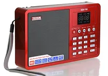 Comprar Rádio Tecsun Icr-110 Am\u002Ffm Stéreo Mp3 Vermelho Frete Grátis