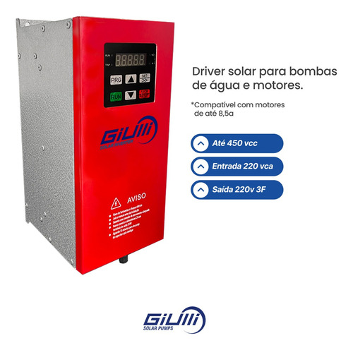 Inversor Drive Solar Mppt Bomba 220v 3cv Trifásico