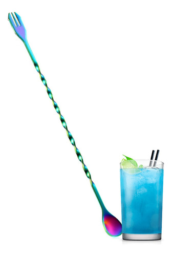 Cuchara Coctelera Agitador Acero Bartender Mixologo Bar 30cm