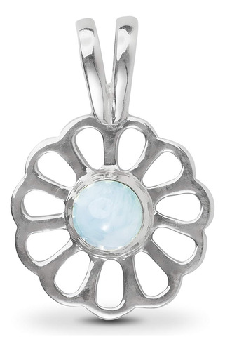 Colgante De Larimar Natural De Plata De Ley De Rocks Rocks C