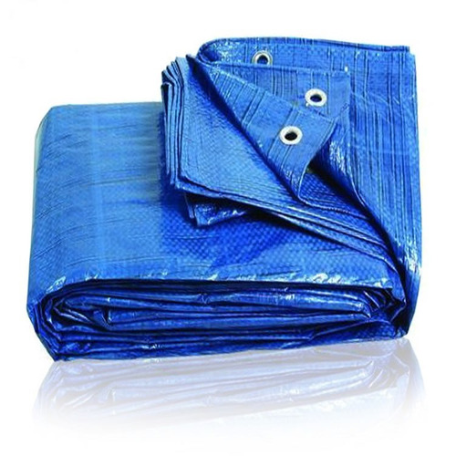 Cubrepileta Cobertor 390x790 Rafia 150 Gramos 24 Ojales Azul