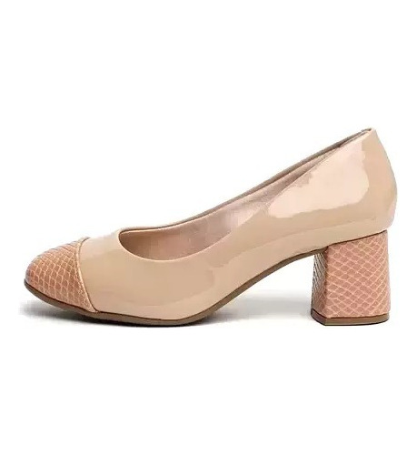 Zapatos Charol Brasileños Beira Rio Tacon Ancho 6 Cm Cod 53
