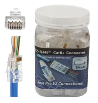 Comprar Petechtool Rj45 Cat6a Cat6 Conectores De Paso 23 Awg Cables 