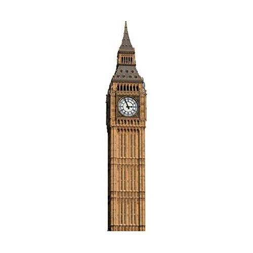 Recorte De Cartón Tamaño Del Reloj Big Ben, Soporte