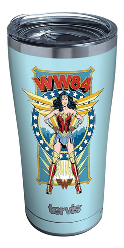 Cómics De Dc Wonder Woman Vaso Térmico 20 Oz Retro De...