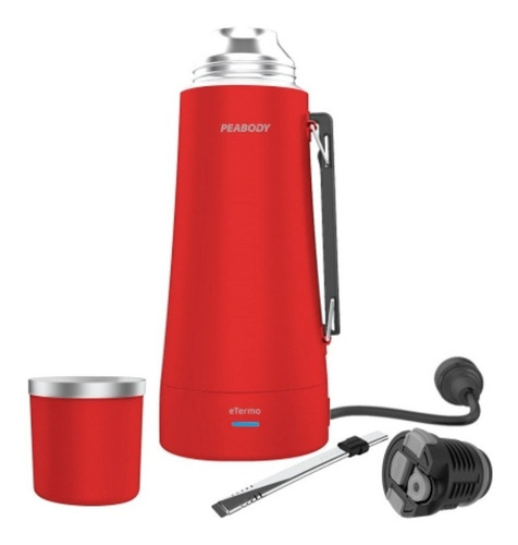 Imagen 4 de 8 de Jarra Electrica Peabody Termo Electirco 1 Litro E-termo 700w Color Rojo