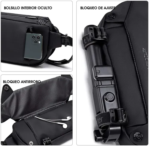 Bolso Mensajero Impermeable Cangurera Elegante Antirrobo