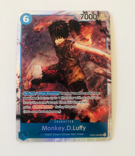 Monkey.d.luffy Op02-062. Super Rare. One Piece Tcg.