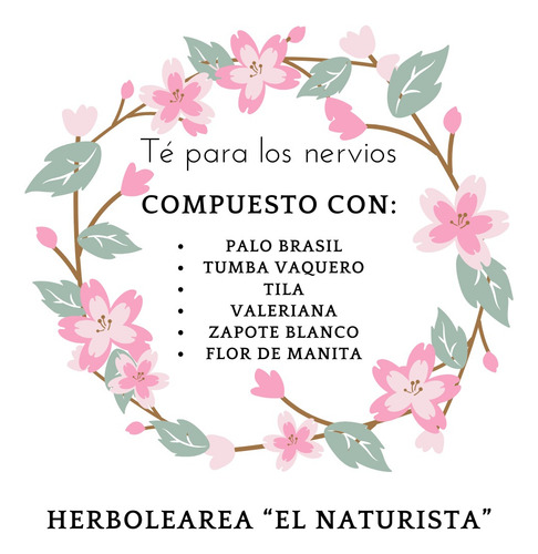 1kg Té Hierba El Naturista Para Depresión, Ansiedad, Nervios