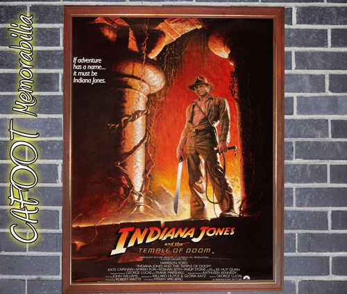 Indiana Jones El Templo De La Perdición Poster Enmarcado
