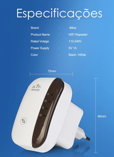 Imagem 8 de 8 de Adaptador Rede Wifi Repetidor Wireless-super Booster