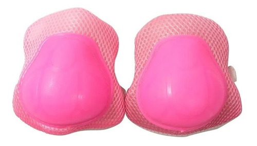 Kit Proteção Capacete Cotoveleira Joelheira Rosa Kj19rs