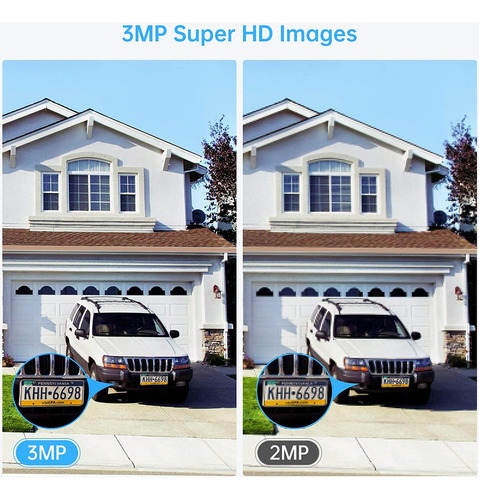 3mp Hd,audio Smonet Wifi Security Camera System,2tb Hard Dri
