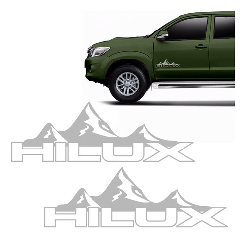 Adesivo Hilux 2012/2021 Montanha Emblema Lateral Decorativo