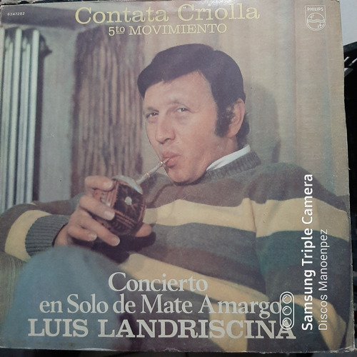 Vinilo Luis Landriscina Concierto En Solo De Mate Amargo F4