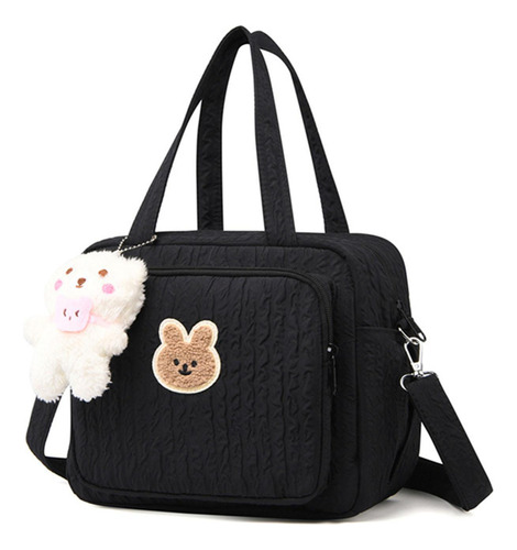 Elegante Bolso De Mano Para Pañales Para Mamás En Negro