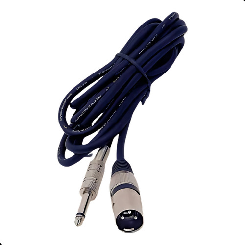 Kit 2 Cabos Xlr Macho X P10 Balanceado Stereo 20 Metros
