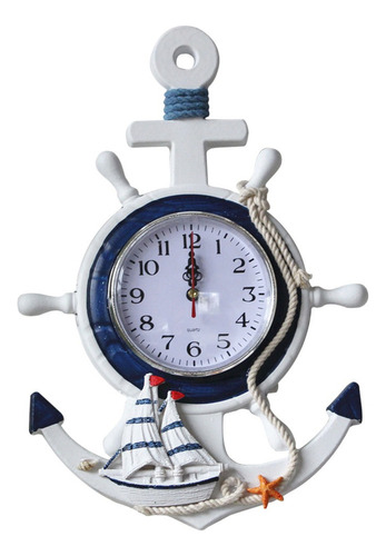 1 Reloj De Pared Náutico Estilo Mediterráneo Estilo Marinero