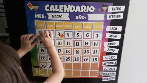 Calendario Vinilo Imantado (maestras Docentes Seños Jardín)