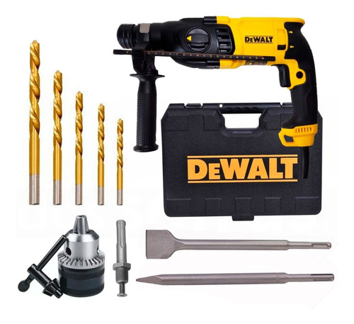 Martelete Combinado Sds 800w D25133k Dewalt + Kit Completo