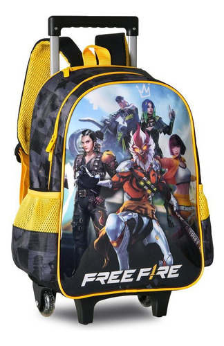 Mochila De Rodinhas Escolar Infantil Para Criança Freefire