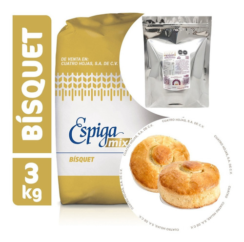 Harina Preparada Para Bisquet Espiga Mix 3 Kg.