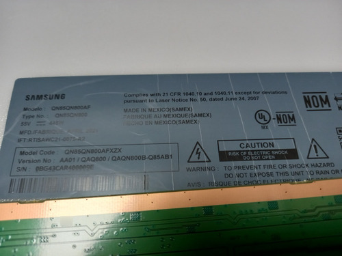 Tarjeta Inversora Para Pantalla Samsung Modelo Qn85qn800af (Usado)