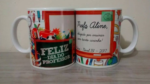 12 Canecas De Cerâmica Personalizada - Dia Dos Professores!