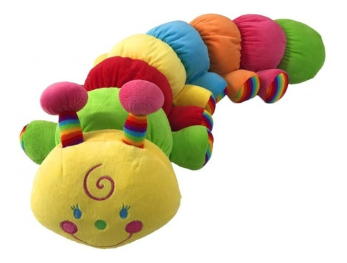 Gusano De Peluche Sonajero 90cm Colorido 64692